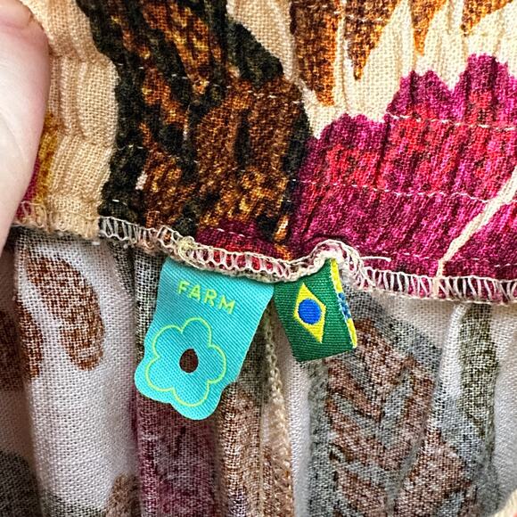 FARM RIO Linen Blend Handmade Tropical Ankle Pants Sz L $188 {J29} - Picture 4 of 6